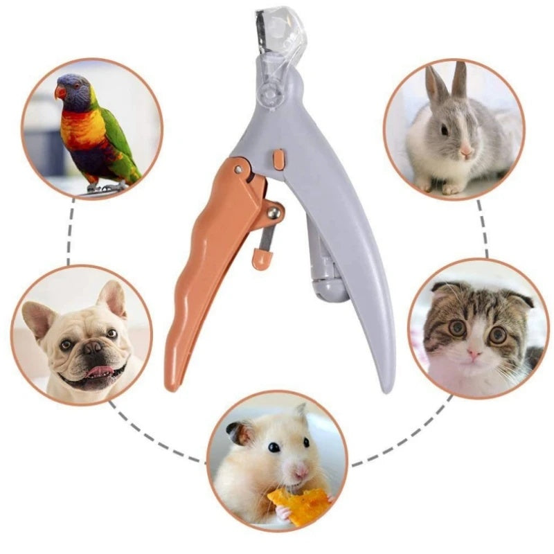 KFX-5093053 LED Light Pet Nail Clipper with Magnifier - Multi-Function Grooming Tool for Dogs and Cats