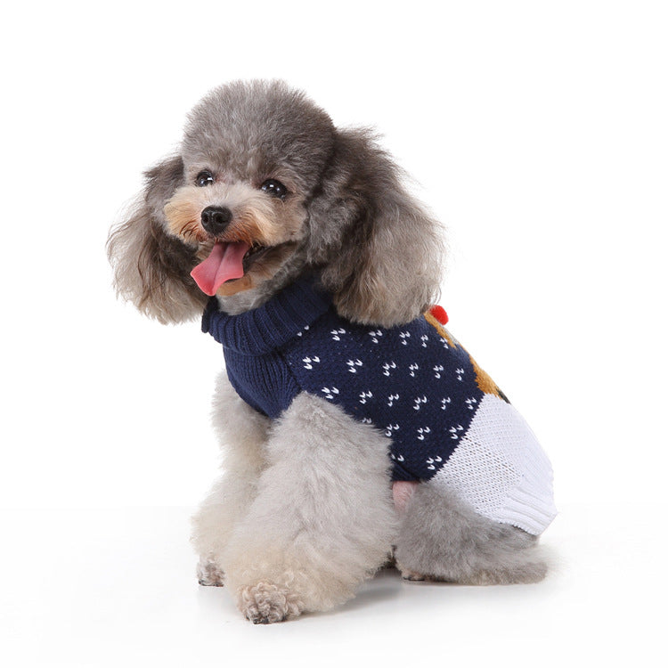 KFX-5093565 Fashion Printed Dog Sweater - Warm and Stylish Pet Apparel in Multiple Sizes