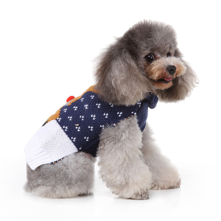 KFX-5093565 Fashion Printed Dog Sweater - Warm and Stylish Pet Apparel in Multiple Sizes