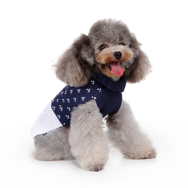 KFX-5093565 Fashion Printed Dog Sweater - Warm and Stylish Pet Apparel in Multiple Sizes