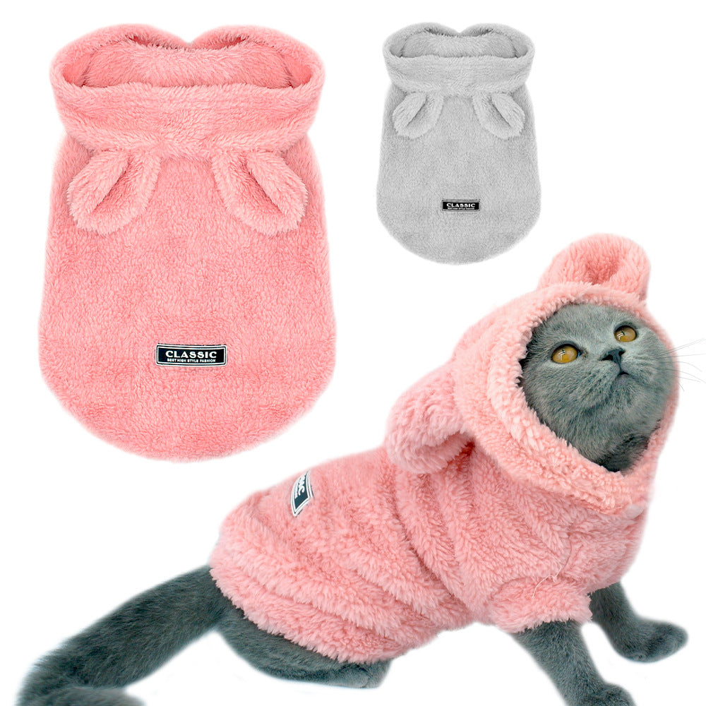 KFX-5093949 Cartoon Warm Clothes for Small Dogs - Double-Sided Velvet, Available in S to 2XL