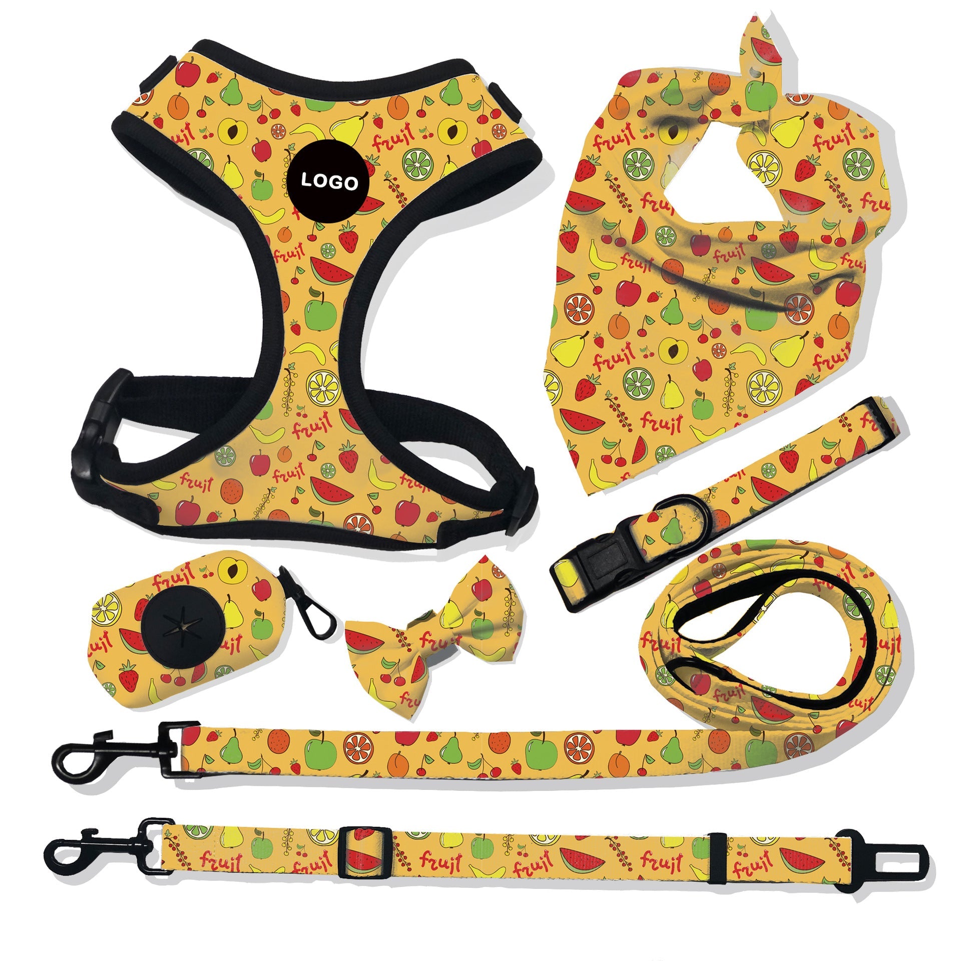 KFX-5094845 Stylish Breathable Dog Harness and Leash Set with Adjustable Fit