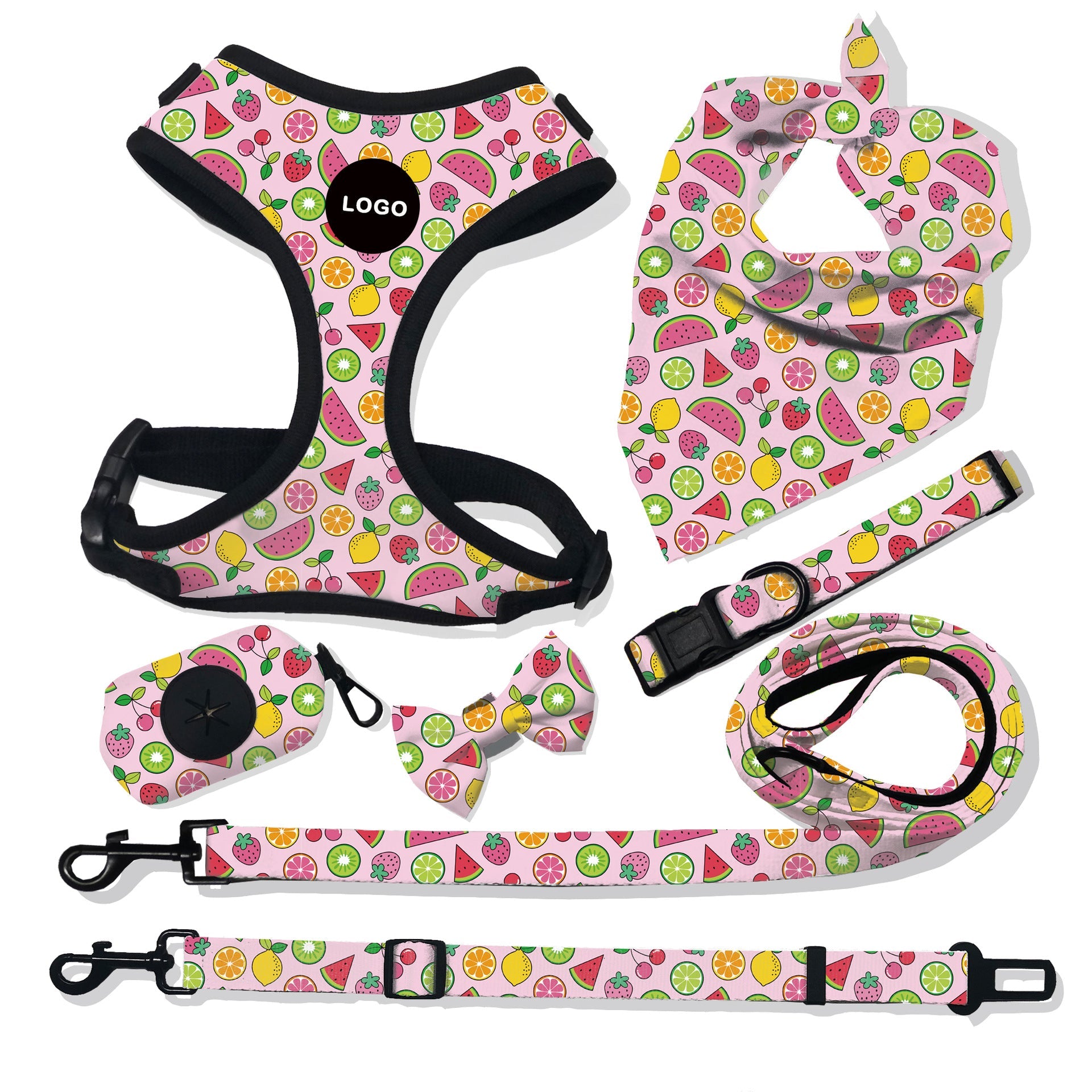 KFX-5094845 Stylish Breathable Dog Harness and Leash Set with Adjustable Fit