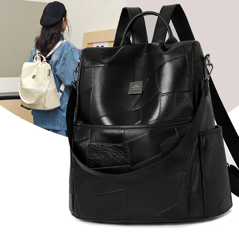 KFX-5097789 Trendy Soft-Textured Crossbody Backpack for Women - Versatile Everyday Use in Black, White, and Brown