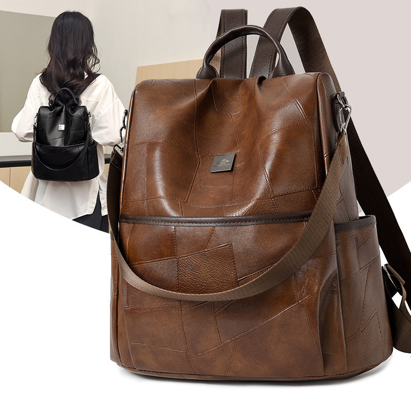 KFX-5097789 Trendy Soft-Textured Crossbody Backpack for Women - Versatile Everyday Use in Black, White, and Brown