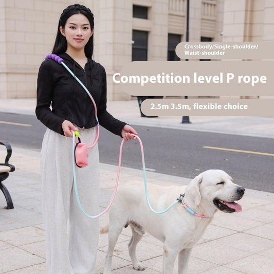 KFX-5101117 Crossbody Pet Harness with Safety Rope and Waste Bag Holder in Multiple Colors
