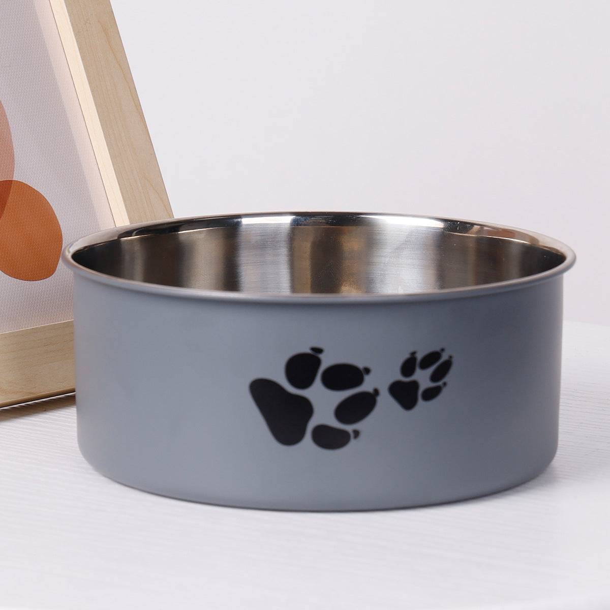 KFX-5101501 Large Capacity Stainless Steel Dog Bowl - Anti-Tumble Design for Cats