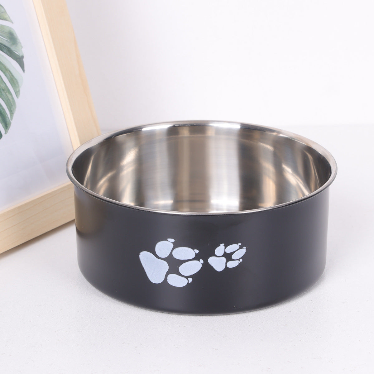 KFX-5101501 Large Capacity Stainless Steel Dog Bowl - Anti-Tumble Design for Cats
