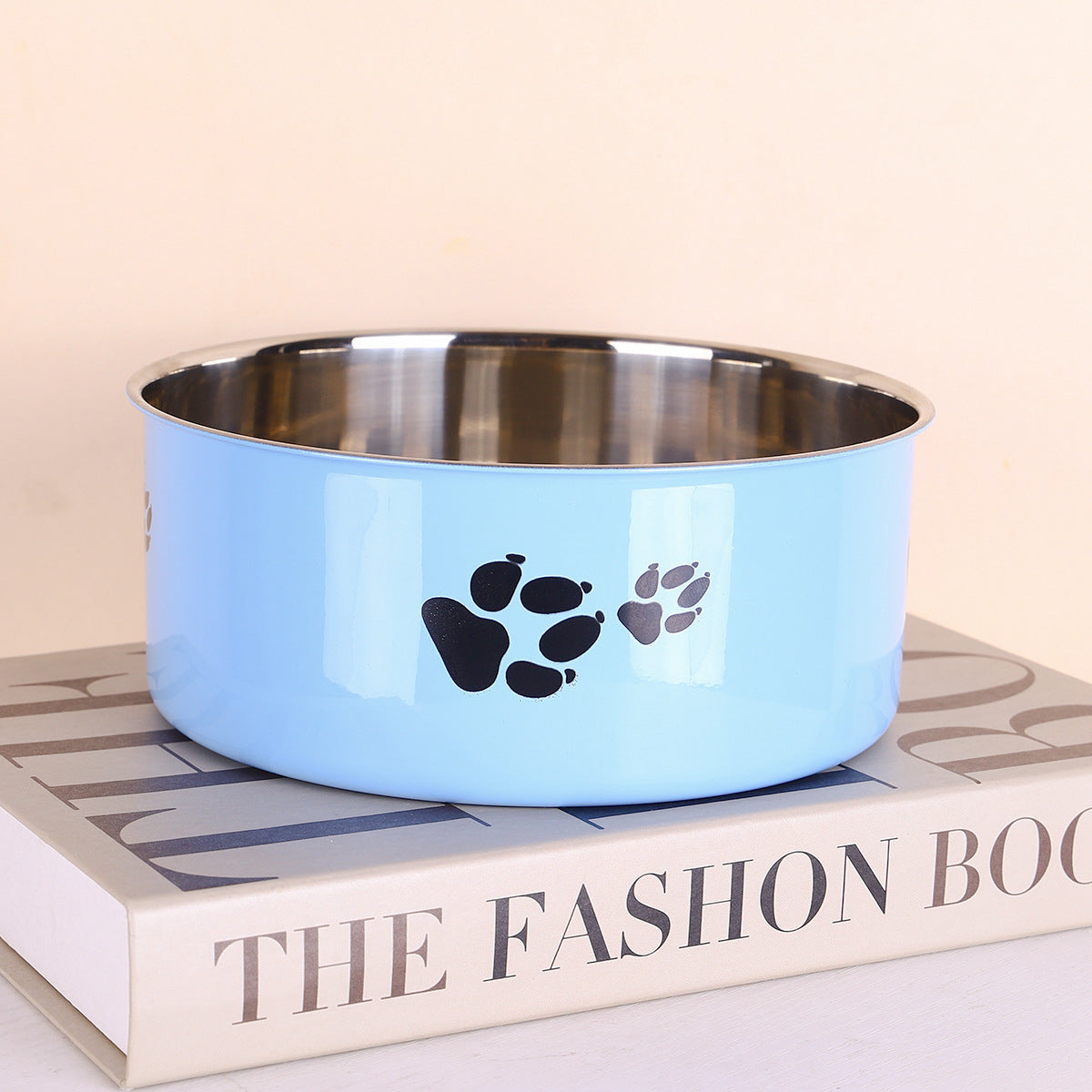 KFX-5101501 Large Capacity Stainless Steel Dog Bowl - Anti-Tumble Design for Cats