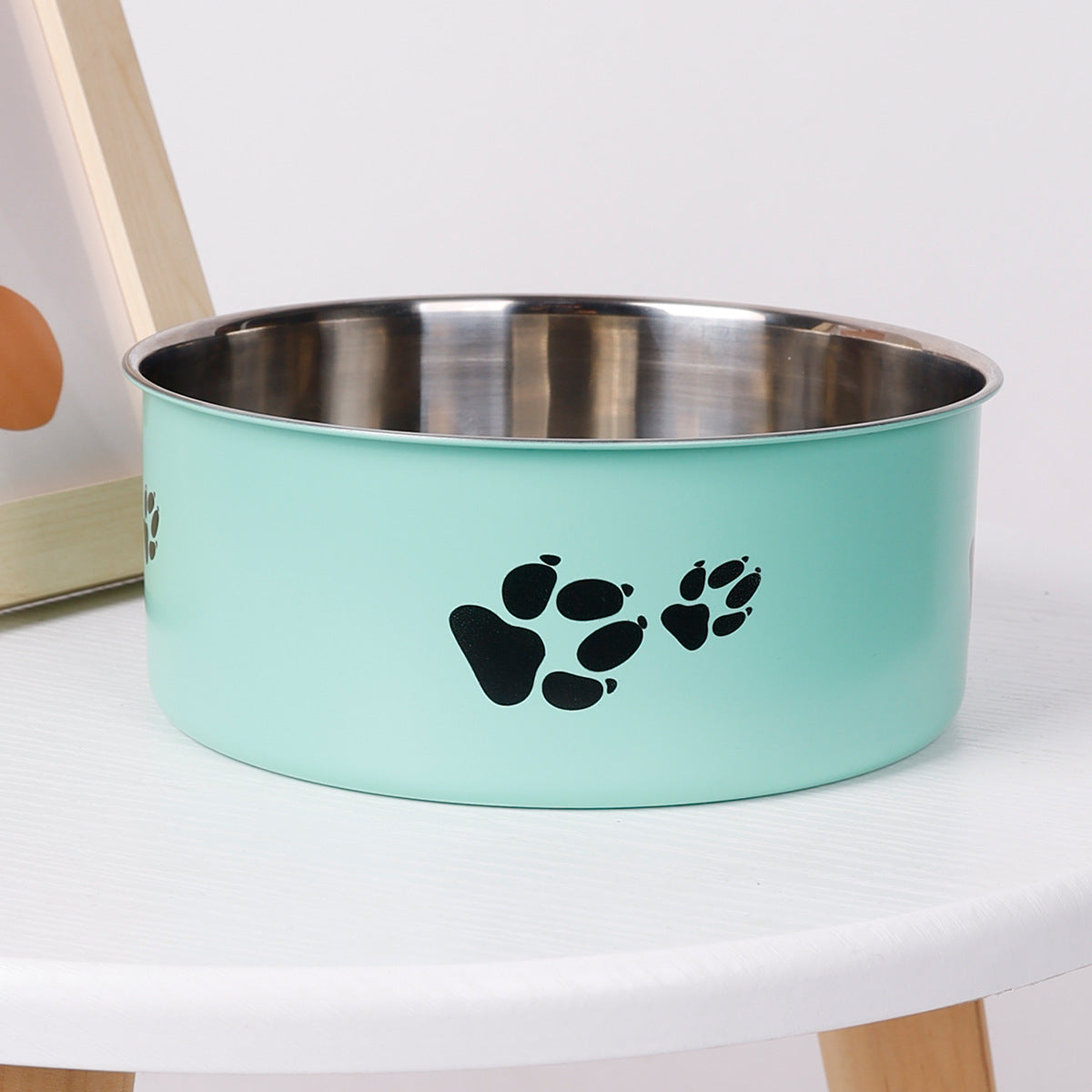 KFX-5101501 Large Capacity Stainless Steel Dog Bowl - Anti-Tumble Design for Cats