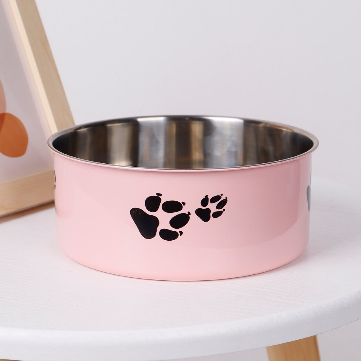 KFX-5101501 Large Capacity Stainless Steel Dog Bowl - Anti-Tumble Design for Cats