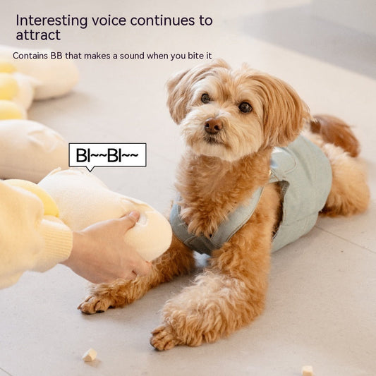 KFX-5102141 Twist Bone Plush Dog Toy - Bite-Resistant and Scented, Available in Small and Plus Size