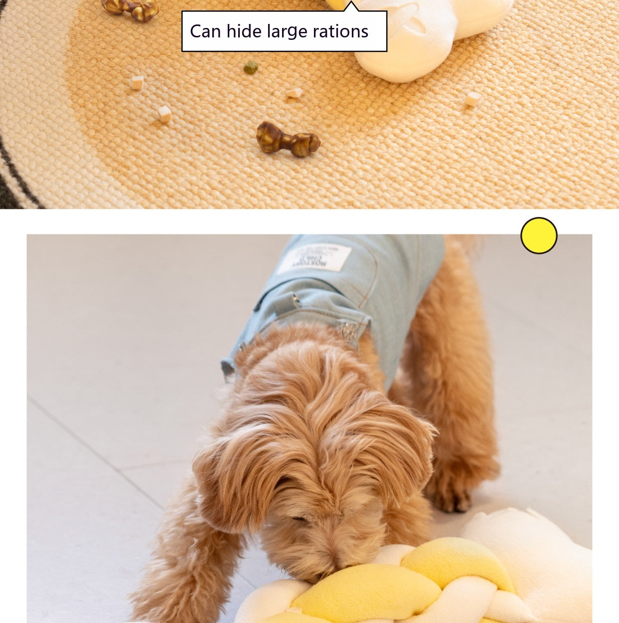 KFX-5102141 Twist Bone Plush Dog Toy - Bite-Resistant and Scented, Available in Small and Plus Size
