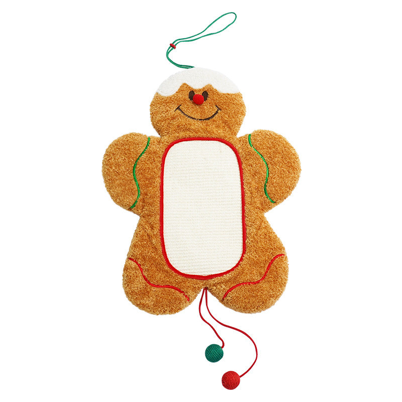 KFX-5103165 Gingerbread Man Pet Mat - Warm Acrylic Fiber Cushion for Dogs and Cats, 55x73cm