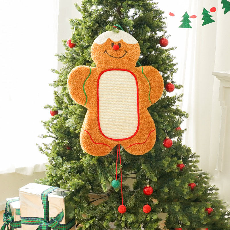KFX-5103165 Gingerbread Man Pet Mat - Warm Acrylic Fiber Cushion for Dogs and Cats, 55x73cm