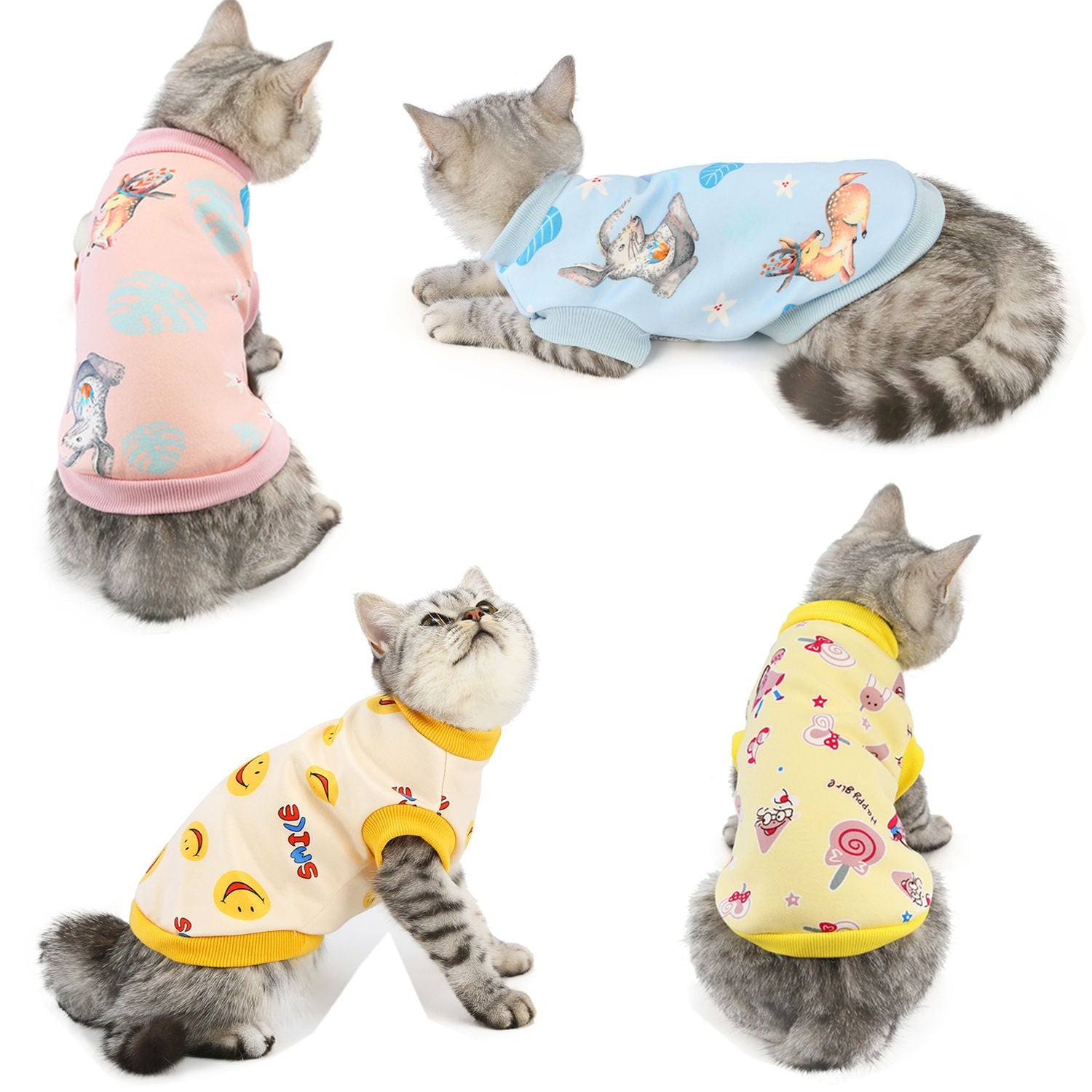 KFX-5103677 Cozy Cotton Cat Clothes for Autumn and Winter in Fun Designs