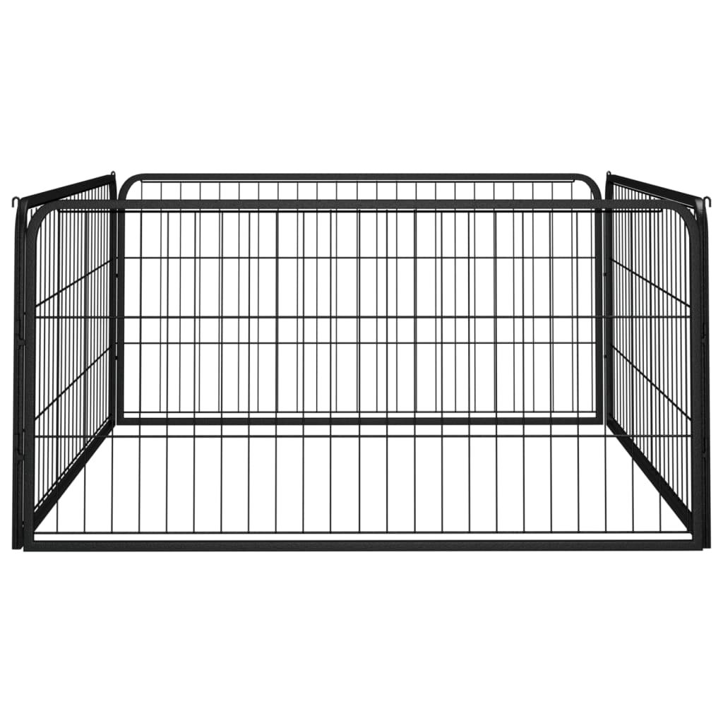 KFX-5106365 4-Piece Powder-Coated Steel Dog Playpen - Easy Assembly, Spacious Design