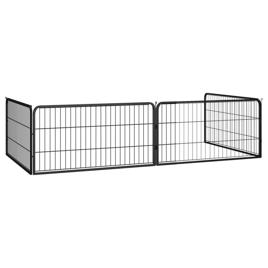 KFX-5106365 4-Piece Powder-Coated Steel Dog Playpen - Easy Assembly, Spacious Design