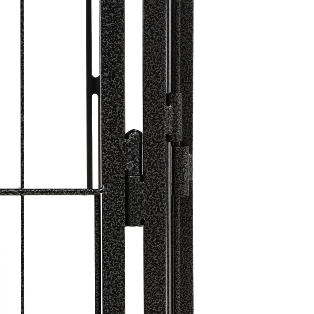 KFX-5106365 4-Piece Powder-Coated Steel Dog Playpen - Easy Assembly, Spacious Design