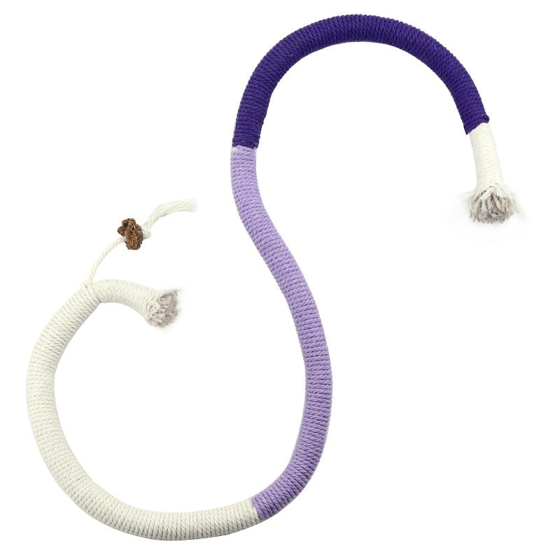 KFX-5107901 Cat Bite Rope Toy – Cotton Thread Pet Teaser Stick in Vibrant Colors