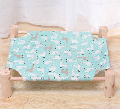 KFX-5108669 Removable and Washable Moisture-Proof Kitty Nest Hammock with Solid Wood Frame