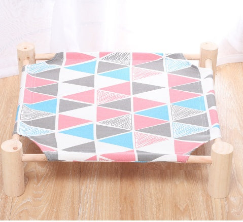 KFX-5108669 Removable and Washable Moisture-Proof Kitty Nest Hammock with Solid Wood Frame