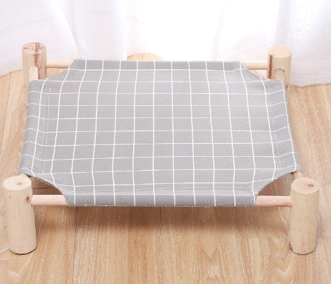 KFX-5108669 Removable and Washable Moisture-Proof Kitty Nest Hammock with Solid Wood Frame