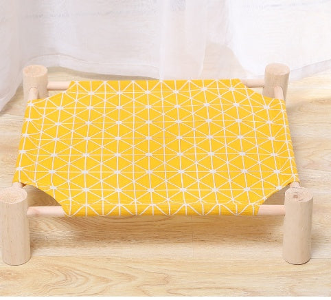 KFX-5108669 Removable and Washable Moisture-Proof Kitty Nest Hammock with Solid Wood Frame