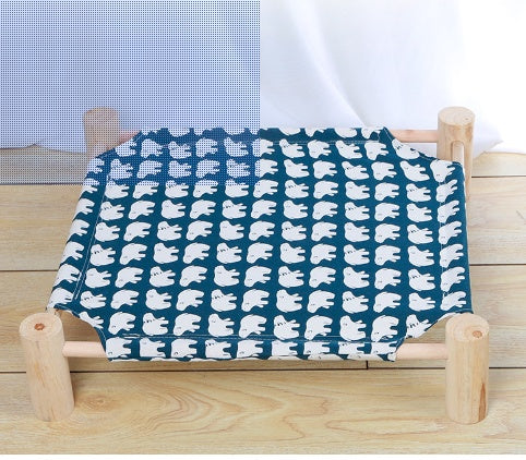 KFX-5108669 Removable and Washable Moisture-Proof Kitty Nest Hammock with Solid Wood Frame