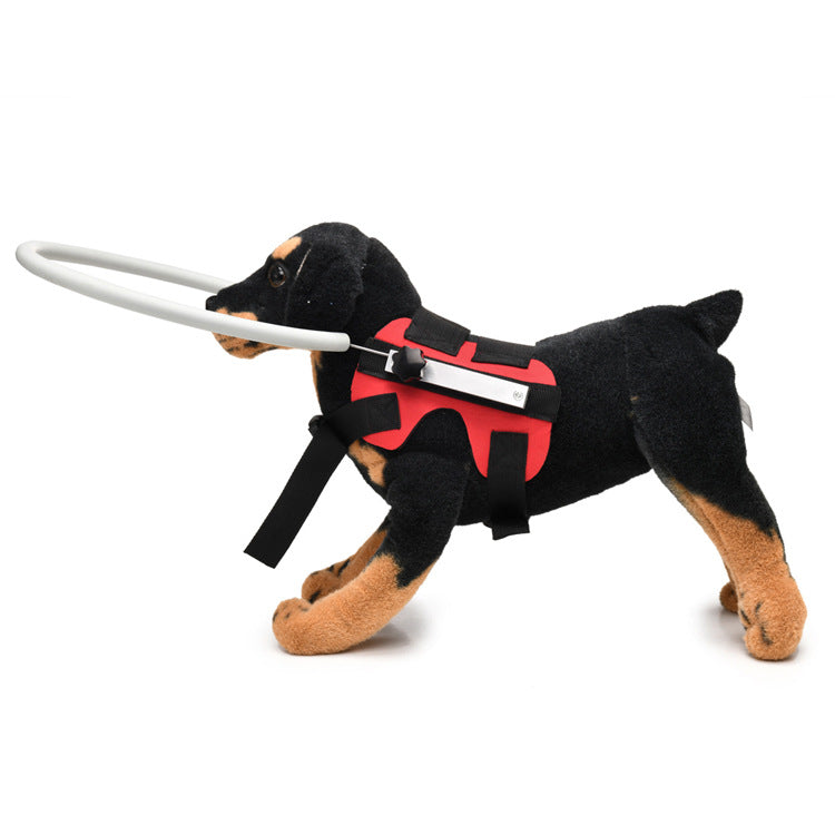 KFX-5109053 Anti-Collision Ring for Blind Dogs - Adjustable Polyester Safety Ring, Available in Blue and Red, Sizes S and M