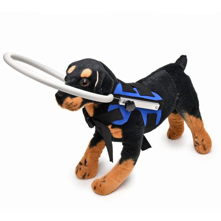 KFX-5109053 Anti-Collision Ring for Blind Dogs - Adjustable Polyester Safety Ring, Available in Blue and Red, Sizes S and M