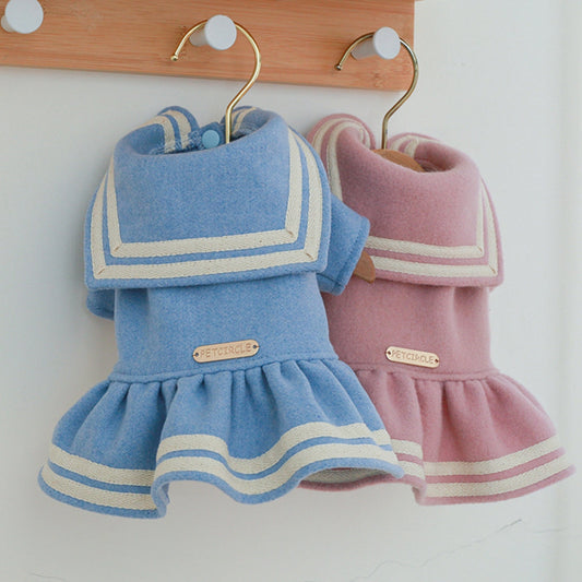 KFX-5109437 Reversible Warm and Cold Proof Pet Skirt in Pink and Blue