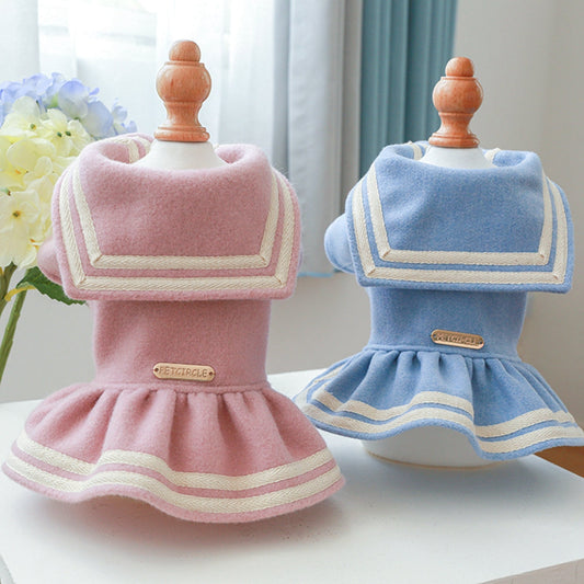 KFX-5109437 Reversible Warm and Cold Proof Pet Skirt in Pink and Blue