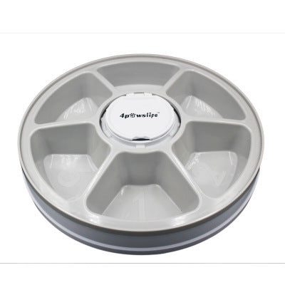 KFX-5110845 Automatic 6-Grid Pet Feeder with Music Reminder for Dogs and Cats