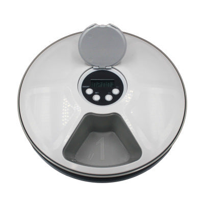 KFX-5110845 Automatic 6-Grid Pet Feeder with Music Reminder for Dogs and Cats