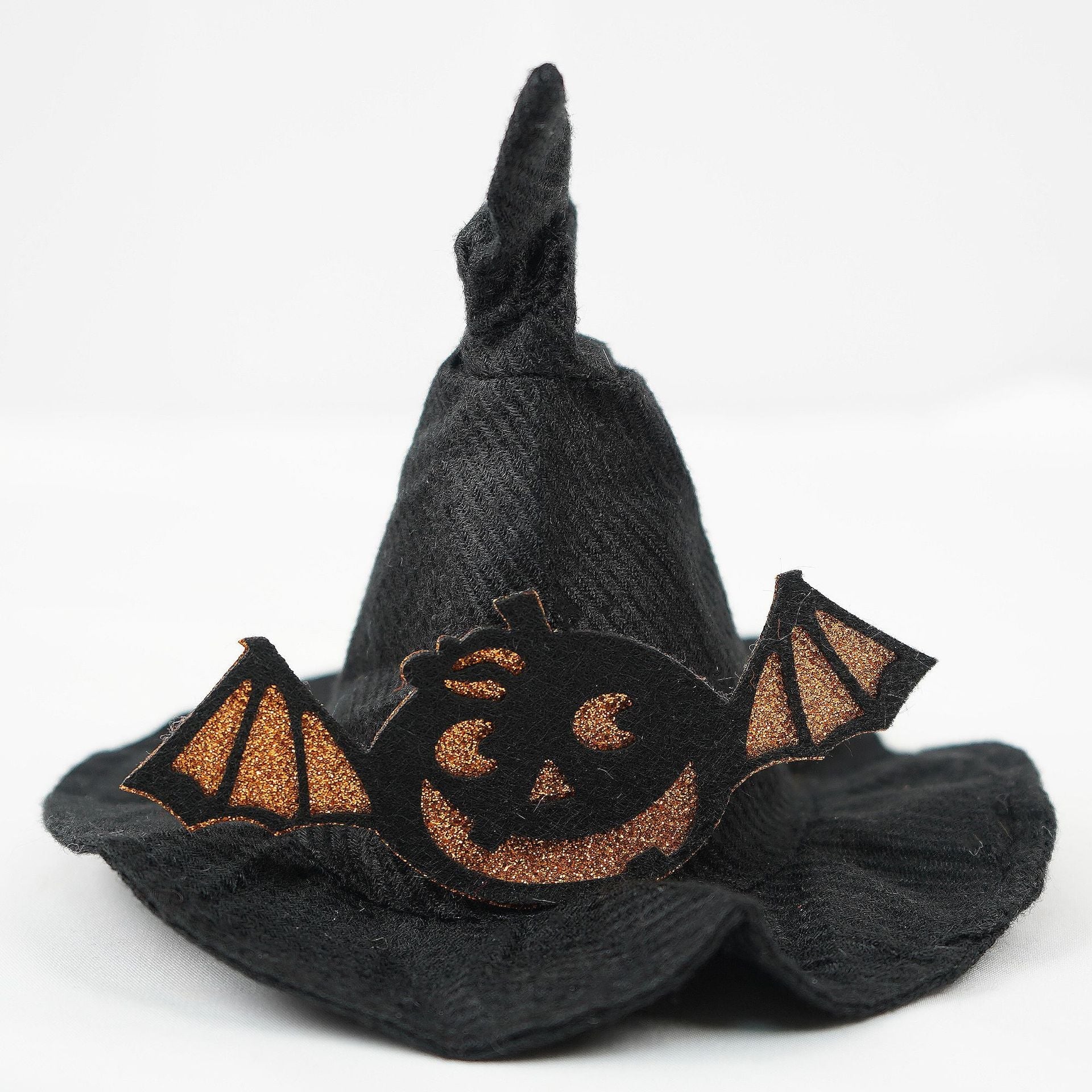 KFX-5111229 Creative Halloween Pet Hat - Transforming Styles in Black Pumpkin & Bat Designs
