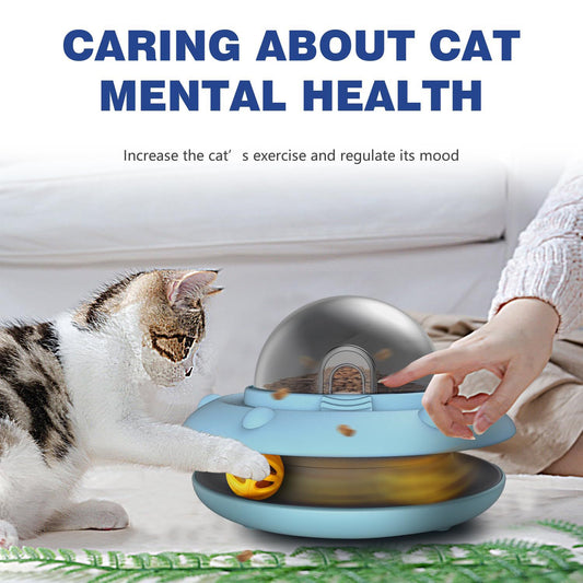 KFX-5113021 Smart Interactive Puzzle Feeder for Dogs and Cats in Tropical Orange and Alice Blue