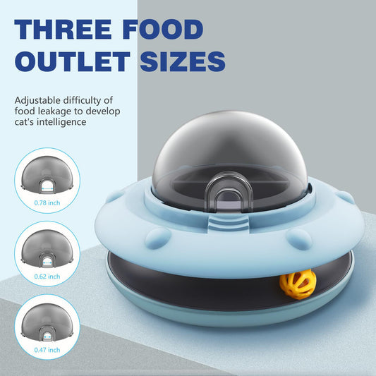 KFX-5113021 Smart Interactive Puzzle Feeder for Dogs and Cats in Tropical Orange and Alice Blue