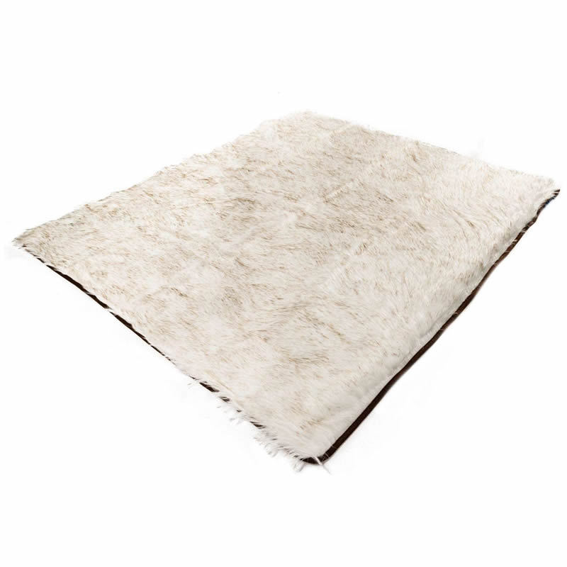 KFX-5113661 Machine Washable Waterproof Couch Bed for Dogs - White with Brown Accents