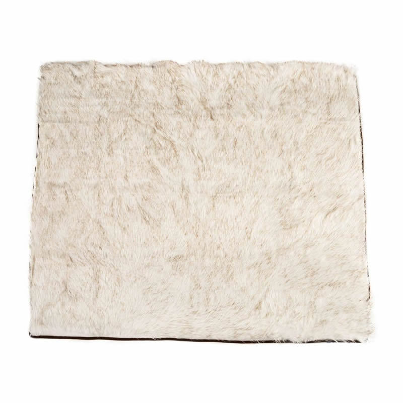 KFX-5113661 Machine Washable Waterproof Couch Bed for Dogs - White with Brown Accents