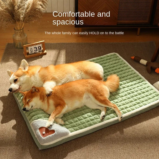 KFX-5114301 Cozy Detachable Dog Bed Mat for Large Dogs - Washable, Ideal for Autumn and Winter