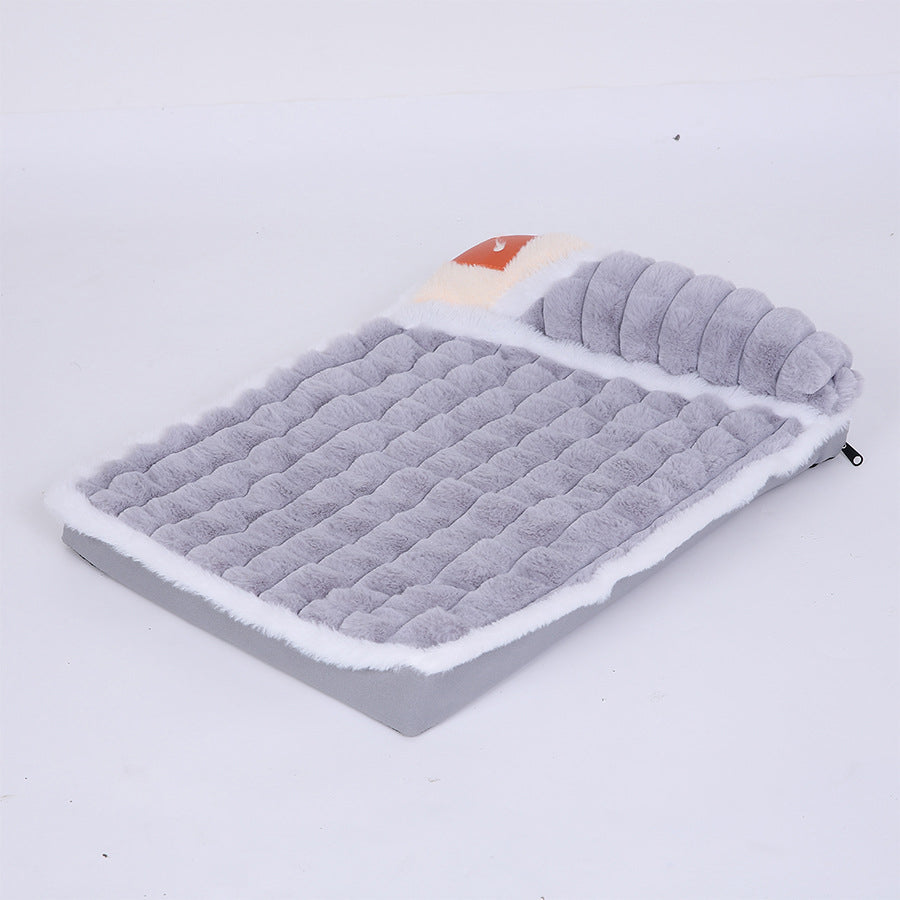 KFX-5114301 Cozy Detachable Dog Bed Mat for Large Dogs - Washable, Ideal for Autumn and Winter
