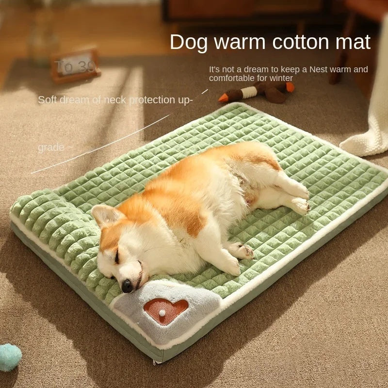 KFX-5114301 Cozy Detachable Dog Bed Mat for Large Dogs - Washable, Ideal for Autumn and Winter