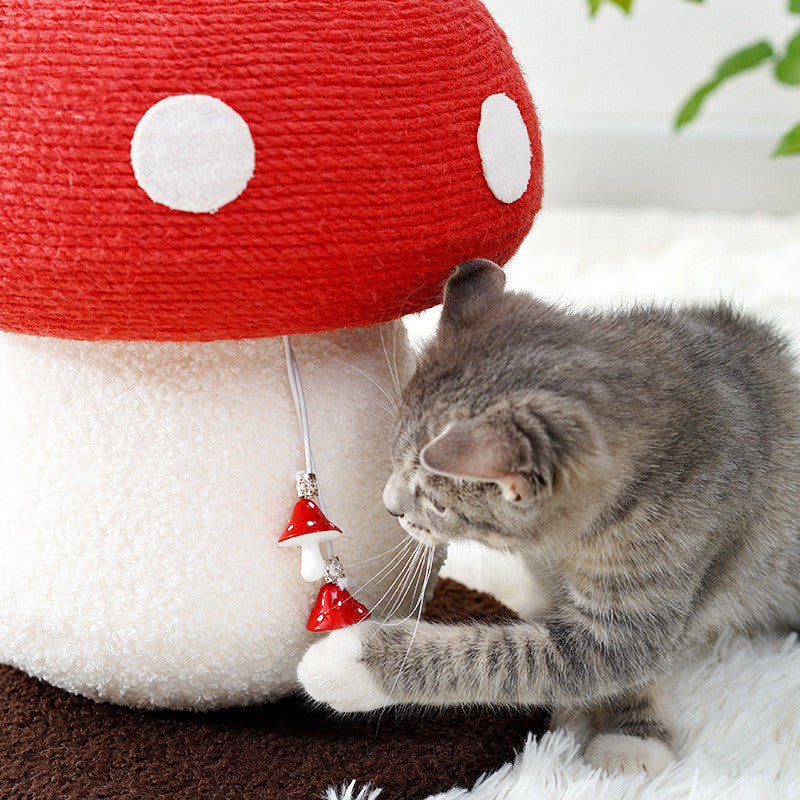 KFX-5116093 Red Sisal Cat Climbing Frame with Umbrella Design