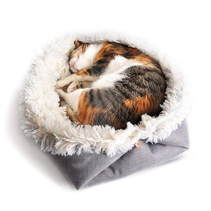 KFX-5116861 Convertible 2-in-1 Plush Pet Mattress Nest with Machine Washable Design