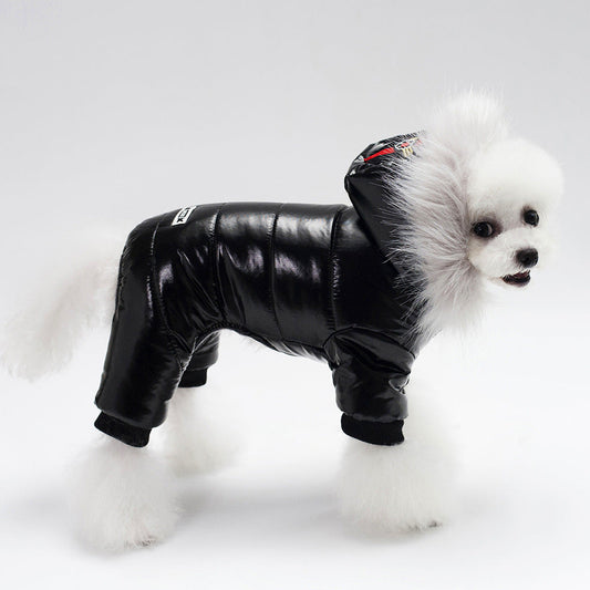 KFX-5116989 Stylish PU Leather Pet Clothes for Dogs - Cotton Blend, Sizes S to XXL, Red, Black, Brown