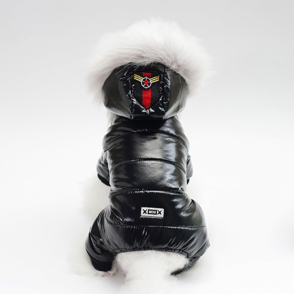 KFX-5116989 Stylish PU Leather Pet Clothes for Dogs - Cotton Blend, Sizes S to XXL, Red, Black, Brown