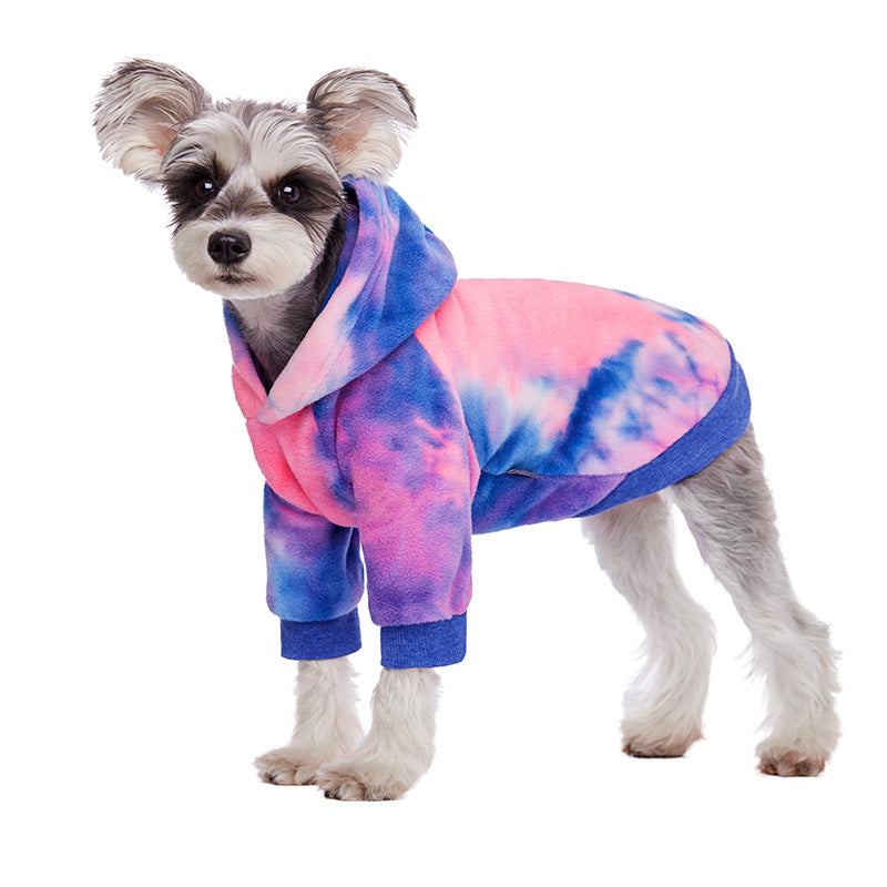 KFX-5117885 Tie-Dye Hoodie for Small to Extra Large Dogs - Pink and Green Available