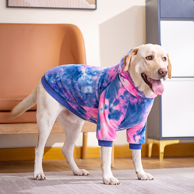 KFX-5117885 Tie-Dye Hoodie for Small to Extra Large Dogs - Pink and Green Available
