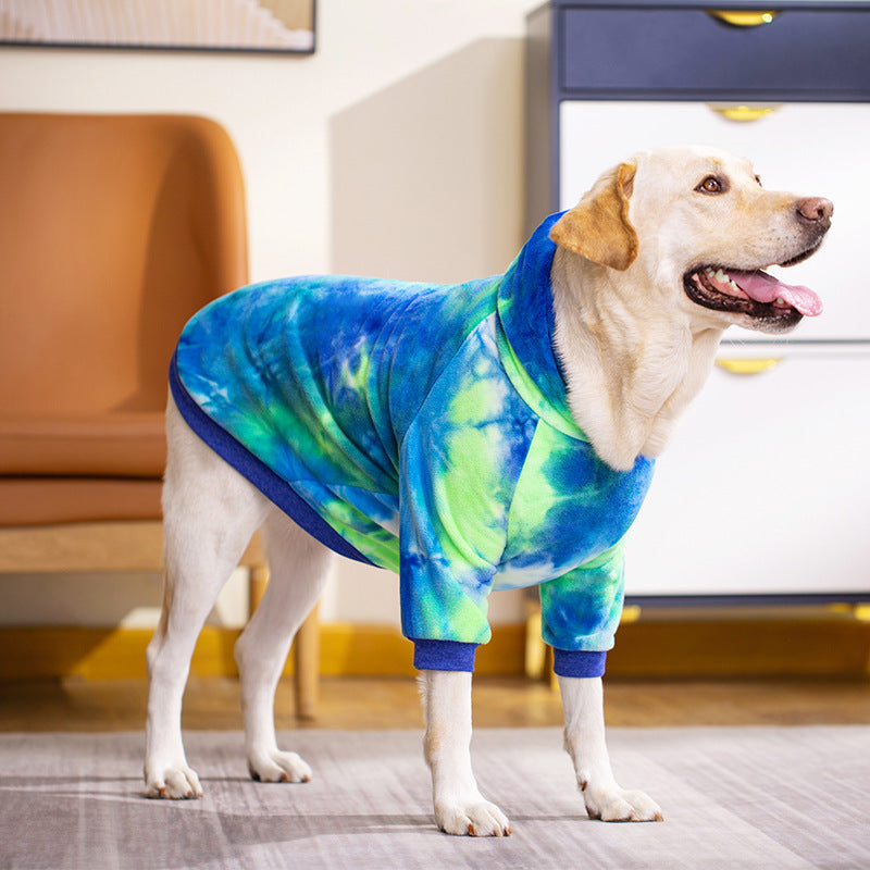 KFX-5117885 Tie-Dye Hoodie for Small to Extra Large Dogs - Pink and Green Available